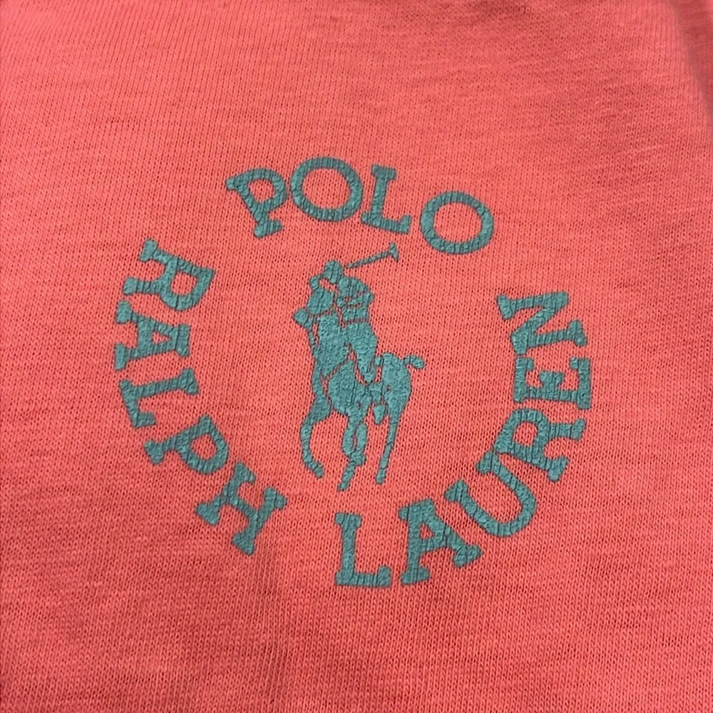 Polo Ralph Lauren Cookie T Shirt Vintage Made in USA Salmon Mens Size XL_2